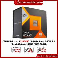 CPU AMD RYZEN 9 7900X3D I 4.4Ghz Boost 5.6Ghz I 12 Nhân 24 Luồng I 140Mb I Am5 Box NK