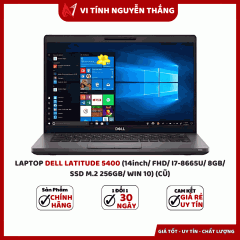 LAPTOP DELL LATITUDE 5400 (14inch/ FHD/ I7-8665U/ 8GB/ SSD M.2 256GB/ WIN 10) (CŨ)