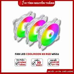 Fan Led Coolmoon K8 RGB White