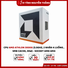 CPU AMD Athlon 3000G (3.5Ghz, 2 Nhân 4 Luồng , 5Mb Cache, 35W) - Socket Amd Am4