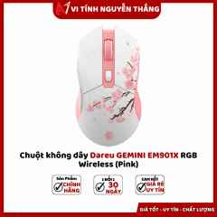 Chuột không dây Dareu GEMINI EM901X RGB Wireless (Pink)