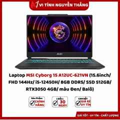 Laptop MSI Cyborg 15 A12UC-621VN (15.6inch/ FHD 144Hz/ i5-12450H/ 8GB DDR5/ SSD 512GB/ RTX3050 4GB