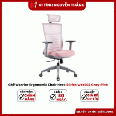 Ghế Warrior Ergonomic Chair Hero SEries Wec502 Gray-PiNK