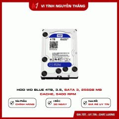  HDD Wd Blue 4Tb, 3.5, Sata 3, 256GB Mb Cache, 5400 Rpm 