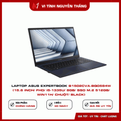 Laptop ASUS ExpertBook B1502CVA-BQ0584W (15.6 inch/ FHD/ i5-1335U/ 8GB/ SSD M.2 512GB/ WIN11H/ Chuột/ Black)