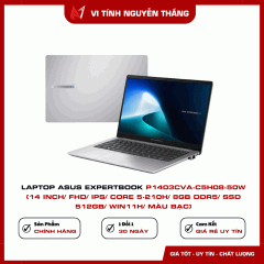 Laptop ASUS ExpertBook P1403CVA-C5H08-50W (14 inch/ FHD/ IPS/ Core 5-210H/ 8GB DDR5/ SSD 512GB/ Win11/ màu Bạc)