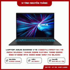 Laptop ASUS Gaming V16 V3607VJ-RP071W (16 inch/ WUXGA/ 144Hz/ Core 5-210H/ 16GB DDR5/ SSD 512GB/ RTX 3050 6GB/ WIN11H/ Black)