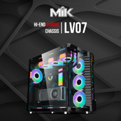  Case Mik Lv07 RGB Kính Cường Lực - Black New