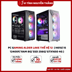 PC GAMING ALDER LAKE THẾ HỆ 12 : ( H610/ I5 12400F/ RAM 8G/ SSD 256G/ GTX1650 4G )