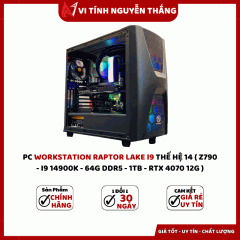 PC WORKSTATION RAPTOR LAKE I9 THẾ HỆ 14 ( Z790 - I9 14900K - 64G DDR5 - 1TB - RTX 4070 12G )