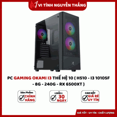 PC GAMING OKAMI I3 THẾ HỆ 10 ( H510 - I3 10105F - 8G - 240G - RX 6500XT )