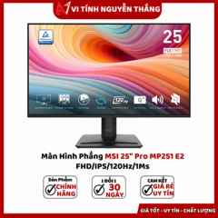 Màn hình Phẳng MSI 25 Inch PRO MP251 E2 FHD/IPS/120Hz/1Ms