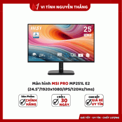 Màn hình MSI PRO MP251L E2  (24.5"/1920x1080/IPS/120Hz/1ms)