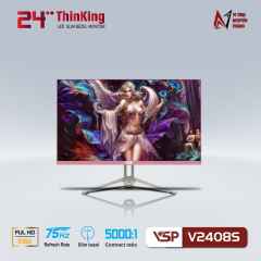 Màn hình VSP V2408S (23.8Inch/ FHD/ IPS/ 100Hz/ 5Ms - Màu Hồng, Trắng)