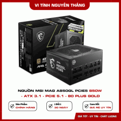 Nguồn MSI MAG A850GL PCIE5 850W - ATX 3.1 - PCIe 5.1 - 80 Plus Gold