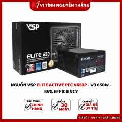 Nguồn VSP Elite Active Pfc V650P - V3 650W - 85% Efficiency