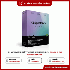 Phần mềm diệt Virus Kaspersky Plus 1 PC Chính hãng 