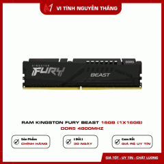 Ram Kingston Fury Beast 16GB (1X16GB) DDR5 4800Mhz