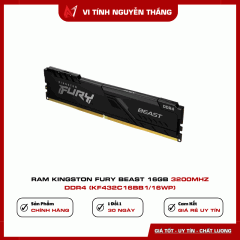 Ram Kingston FURY Beast 16GB 3200MHz DDR4 (KF432C16BB1/16WP)