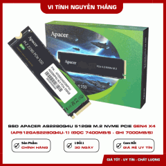 SSD Apacer AS2280Q4U 512GB M.2 NVMe PCIe Gen4 x4 (AP512GAS2280Q4U-1) (Đọc 7400MB/s - Ghi 7000MB/s)