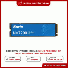 SSD Biwin NV7200 1TB M.2 NVMe PCIe Gen4 x4 (Đọc 7200MB/s - Ghi 6200MB/s)