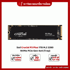 SSD Crucial P3 Plus 1TB M.2 2280 NVMe PCIe Gen 4x4 (Tray)