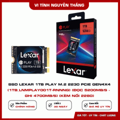 SSD Lexar 1TB Play M.2 2230 PCIe Gen4x4 (1TB_LNMPLAY001T-RNNNG) (Đọc 5200MB/s - Ghi 4700MB/s) (Kèm nối 2280)