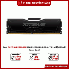 Ram OCPC SUPERCLOCK 16GB 3200MHz DDR4 - Tản nhiệt (Black) (Intel Only)
