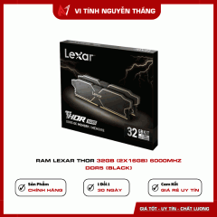 Ram Lexar Thor 32GB (2X16GB) 6000Mhz DDR5 (Black)
