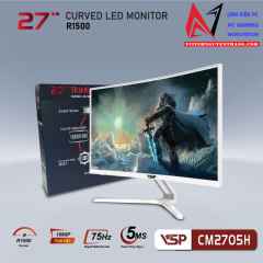 Màn hình cong VSP CM2705H (27Inch/ FHD/ VA/ 75Hz/ 6Ms/ 1500R/ Trắng)