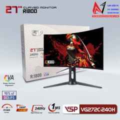 Màn hình cong Gaming VSP VG272C (27Inch/ FHD/ VA/ 240Hz/ 1Ms/ 1800R/ Black)