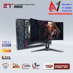 Màn hình cong Gaming VSP VG272C (27 Inch/ FHD/ VA/ 165Hz/ 1Ms/ Loa/ 1800R)