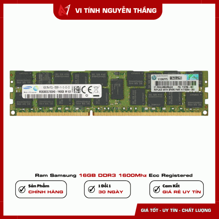 Ram Samsung 16GB DDR3 1600Mhz Ecc Registered