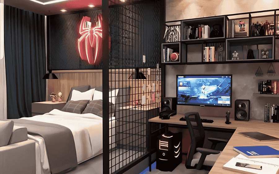 10+ Mẫu Thiết Kế Phòng Ngủ Gaming Độc Đáo, (2)