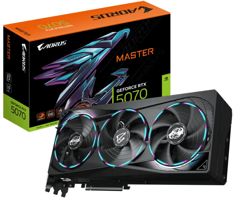 Card màn hình AORUS GeForce RTX™ 5070 MASTER 12G