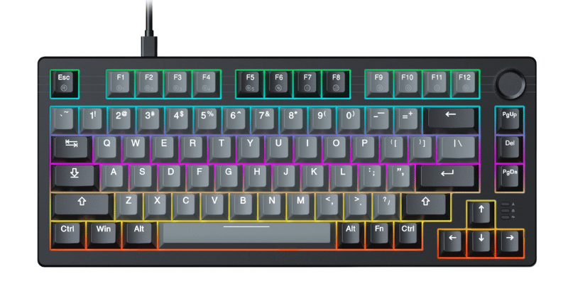 Bàn phím cơ Dareu EK75 - Switch Dream (Grey - Black)