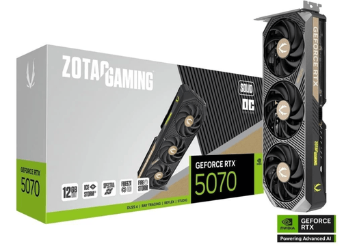 CARD MÀN HÌNH ZOTAC GAMING RTX 5070 SOLID OC 12GB GDDR7