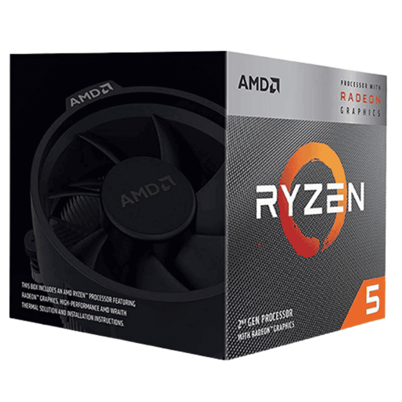 CPU AMD Ryzen 5 3400G (3.7GHz Turbo Up To 4.2GHz, 4 Nhân 8 Luồng, 4MB Cache, 65W, AM4) Box Chính Hãng