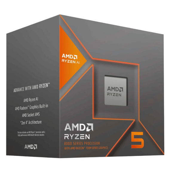 CPU AMD Ryzen 5 8500G (3.5GHz Upto 5.0GHz / 22MB / 6 Cores, 12 Threads / 65W / Socket AM5)