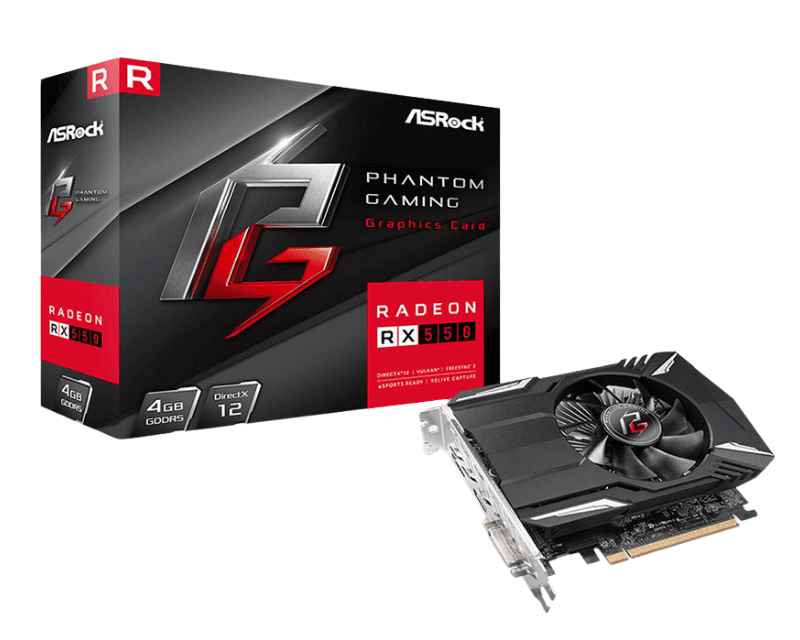 Card màn hình ASRock Phantom RX550 4GB DDR5
