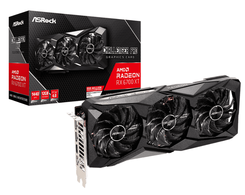Card màn hình ASRock Radeon™ RX 6700 XT Challenger PRO 12GB OC