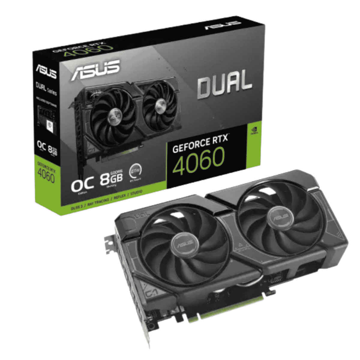 Case Mik Aion White 3FACard màn hình ASUS Dual RTX4060 8GB OC GDDR6