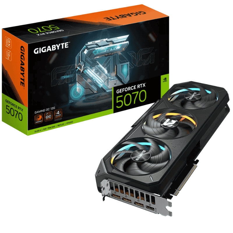 Card màn hình GIGABYTE GeForce RTX 5070 GAMING OC 12G (GV-N5070GAMING OC-12GD)Card màn hình GIGABYTE GeForce RTX 5070 GAMING OC 12G (GV-N5070GAMING OC-12GD)