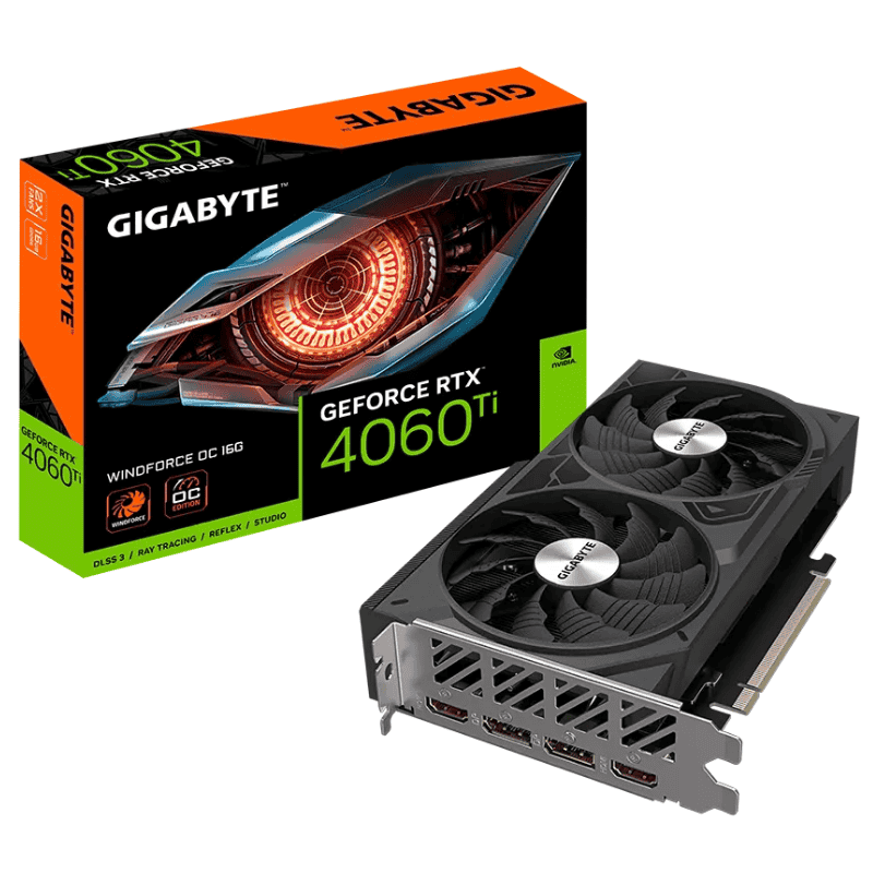 Card màn hình Gigabyte RTX4060Ti Windforce OC 16GB GDDR6 (GV-N406TWF2OC-16GD)