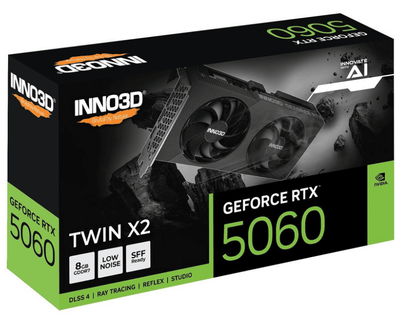 Card màn hình INNO3D GeForce RTX 5060 Twin X2 8GB