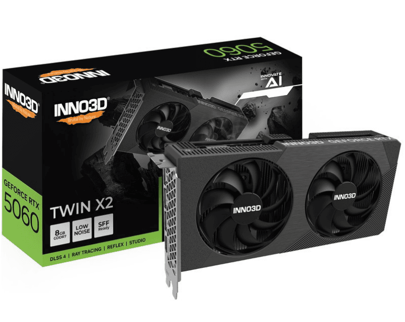 Card màn hình INNO3D GeForce RTX 5060 Twin X2 8GB