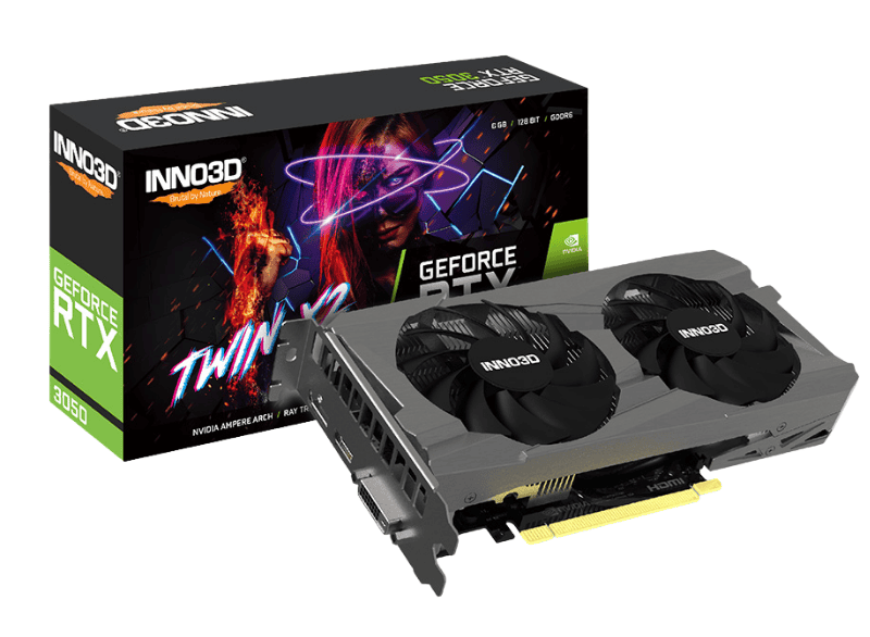 Card màn hình INNO3D Geforce RTX 3050 6GB Twin X2 6GB GDDR6
