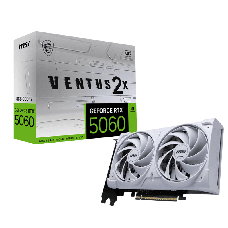 Card màn hình MSI RTX 5060 8GB Ventus 2X OC White