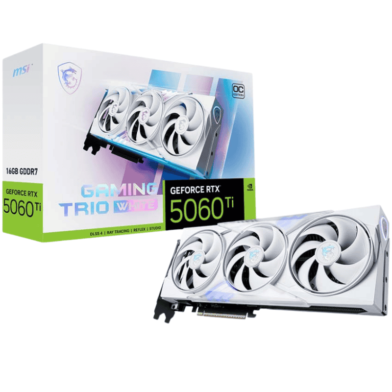 Card màn hình MSI RTX 5060 Ti 16GB GAMING TRIO OC GDDR7 WHITE 
