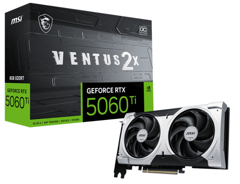 Card màn hình MSI RTX 5060 Ti 8G VENTUS 2X PLUS